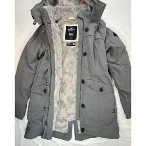 Hollister Women's Full Zip Heritage Collection Gray Winter Jacket Size Small